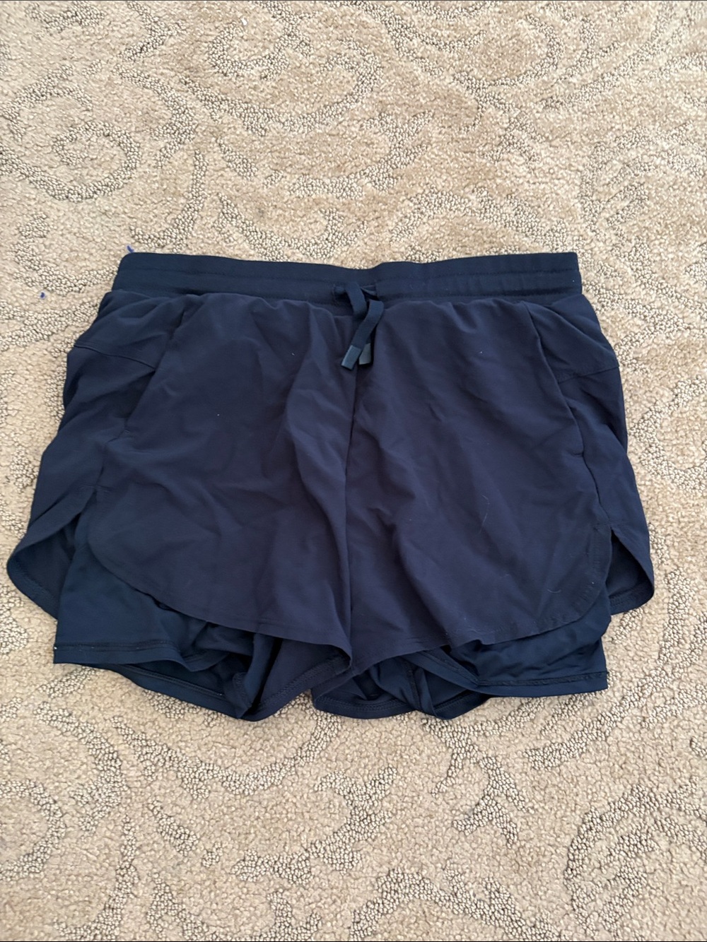 all in motion Navy Blue Layered Active Shorts